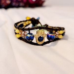 Leather cord bracelet